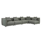 FELIX CREST 1 SEATER LEFT CORNER SOFA in Olive Leaf by GlobeWest at Darling & Domain