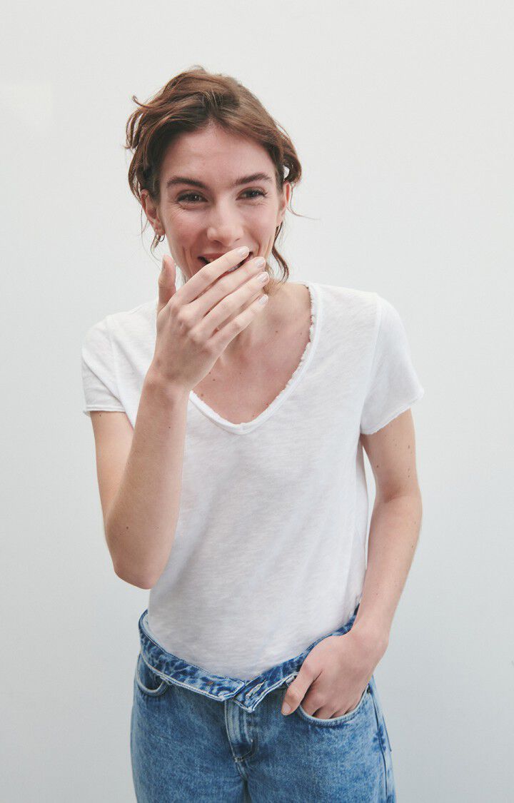 SONOMA SHORT SLEEVE V NECK TEE SON02AG | White - Darling & Domain