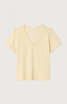 SONOMA SHORT SLEEVE V NECK TEE SON02AG in Vintage Vanilla by American Vintage