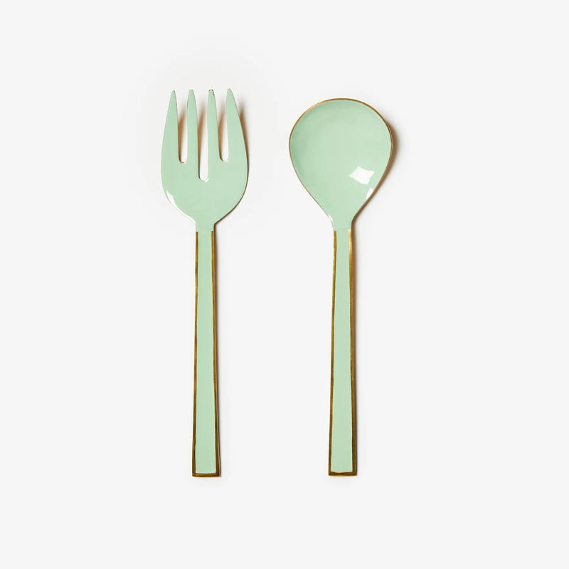 ENAMEL SALAD SERVER in Mint from Bonnie and Neil