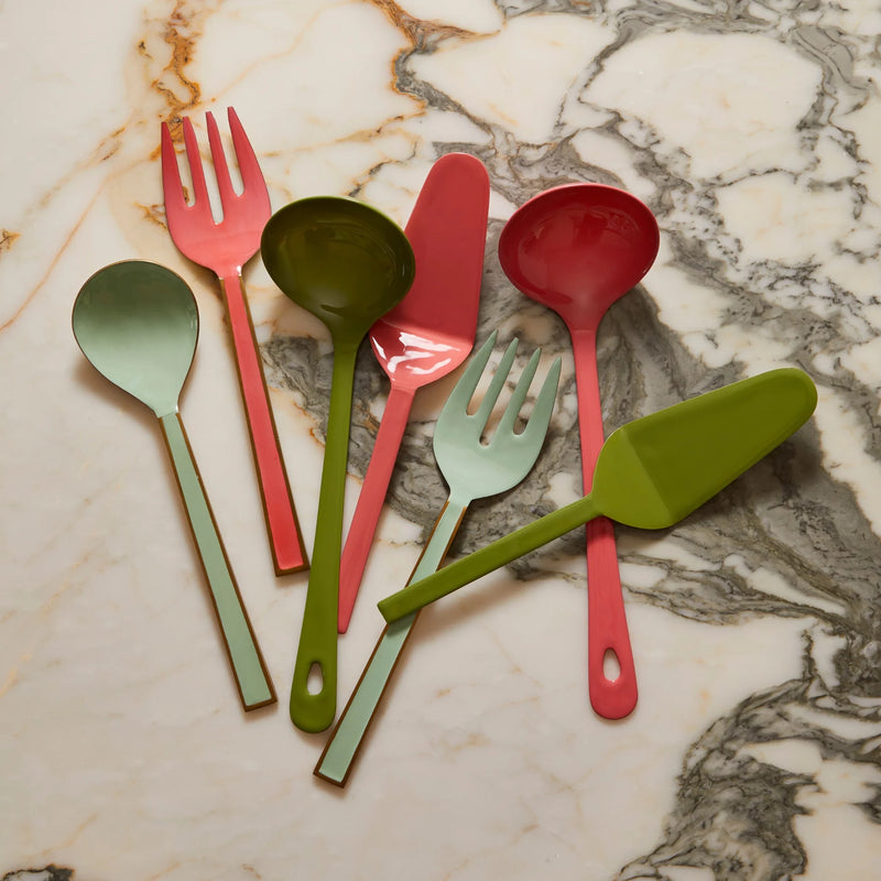 ENAMEL SALAD SERVER in Mint from Bonnie and Neil