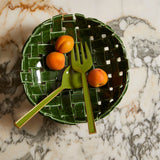 ENAMEL SALAD SERVER in Sage from Bonnie and Neil