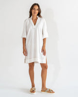 SALVADOR KAFTAN in White by Elms and King