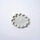 MARBLE OVAL RIBBED CATCHALL in White Marle from Marmoset Found,