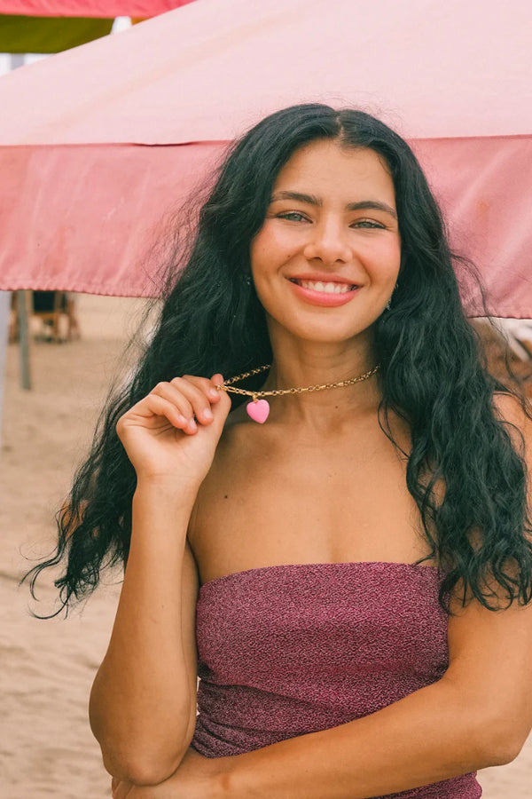 HOT POP NECKLACE in Pink by Gold Sister