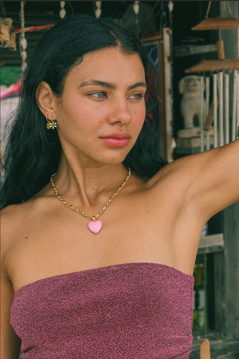 HOT POP NECKLACE in Pink by Gold Sister