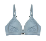 COTTON TRIANGLE BRA | Dusty Blue