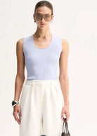 HAYES KNIT TOP in Pale Blue by Elka Collective
