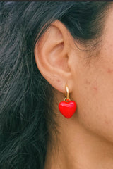 HOT POP EARRING in Red by Gold Sister