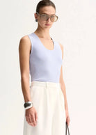 HAYES KNIT TOP in Pale Blue by Elka Collective