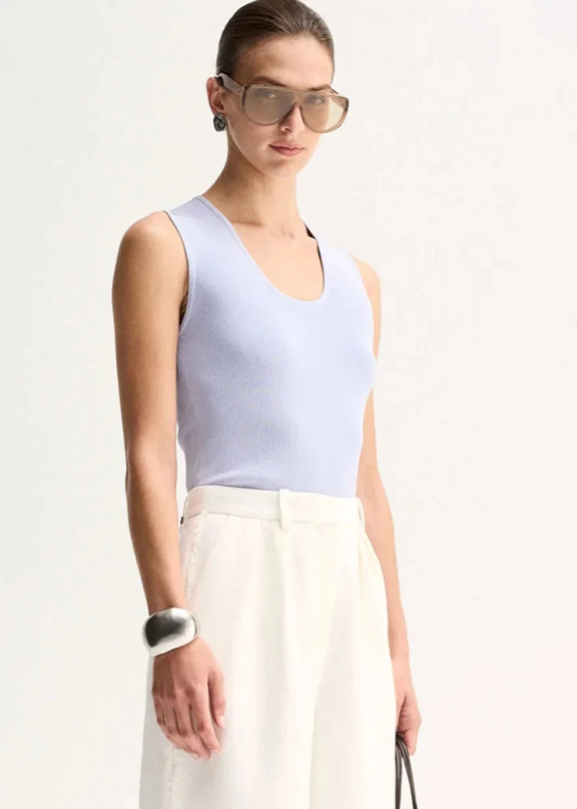 HAYES KNIT TOP in Pale Blue by Elka Collective