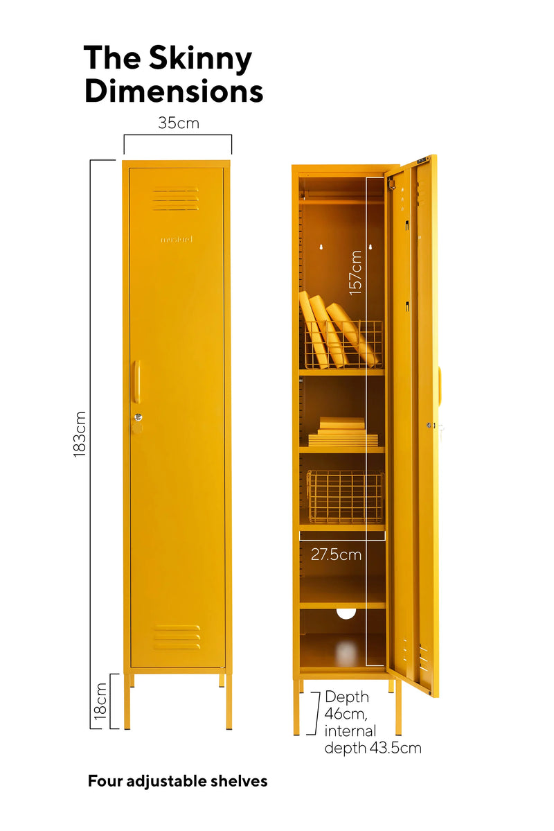 The Skinny Locker in Mustard by MUSTARD MADE