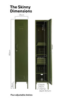 The Skinny Locker in Olive by MUSTARD MADE
