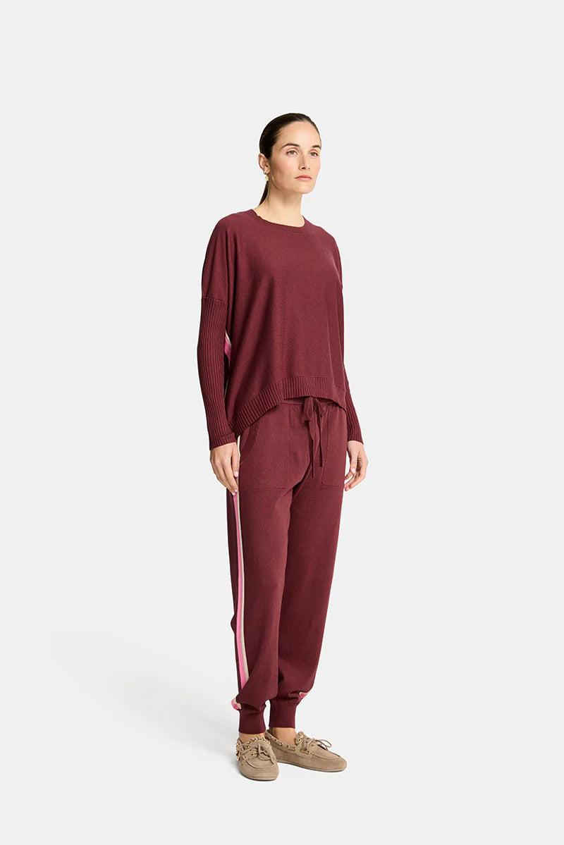 SPEED STRIPE TRACK PANT in Pinot by Arlington Milne