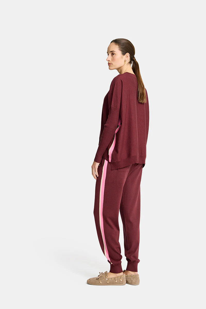 SPEED STRIPE TRACK PANT in Pinot by Arlington Milne