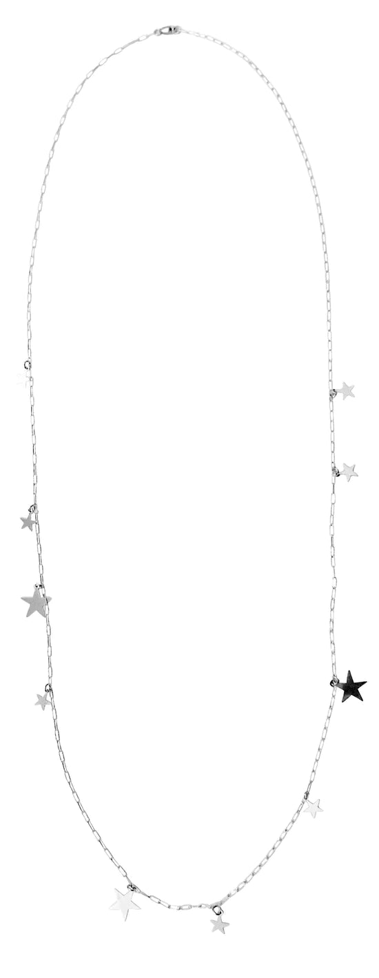 STEVIE MULTI STAR NECKLACE in Sterling Silver by Misuzi