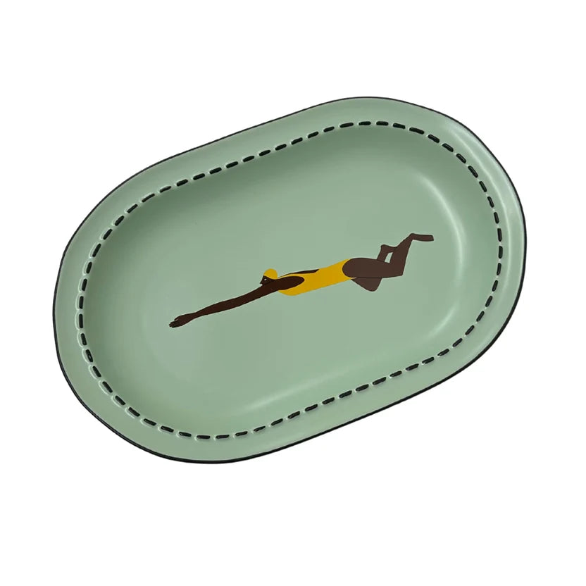 LARGE SERVING PLATE in Push and Glide Pistachio by AITCH.