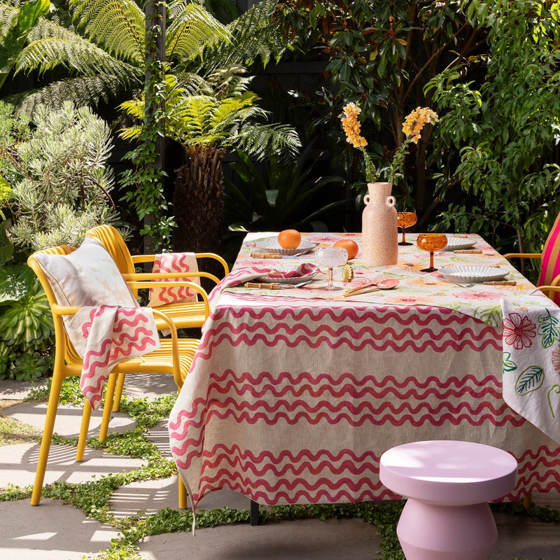 TABLECLOTH in Double Waves Pink from Bonnie and Neil