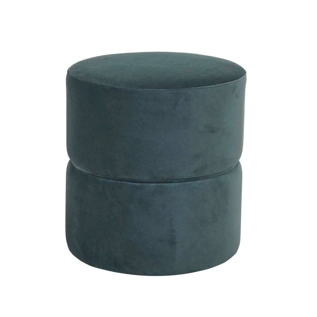 TITO OTTOMAN in Peacock Velvet by GlobeWest at Darling & Domain
