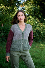TABBY CARDIGAN in Colour Block by Maxton Clothing