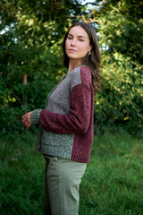 TABBY CARDIGAN in Colour Block by Maxton Clothing