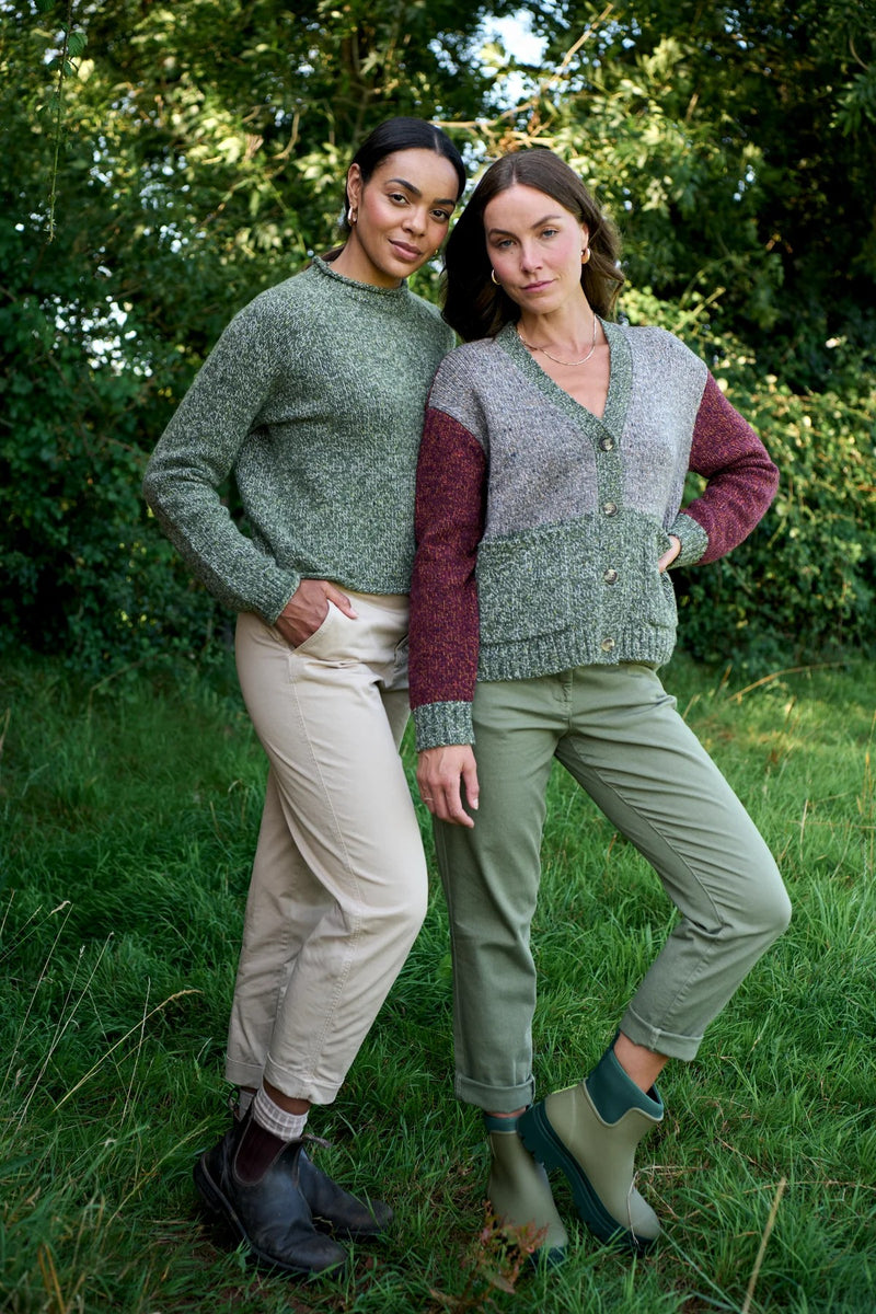 TABBY CARDIGAN in Colour Block by Maxton Clothing