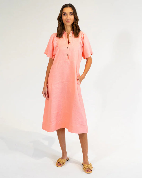 TICINO DRESS in Coral by Elms and King
