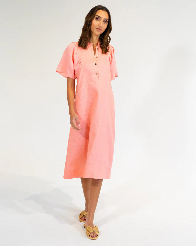 TICINO DRESS in Coral by Elms and King
