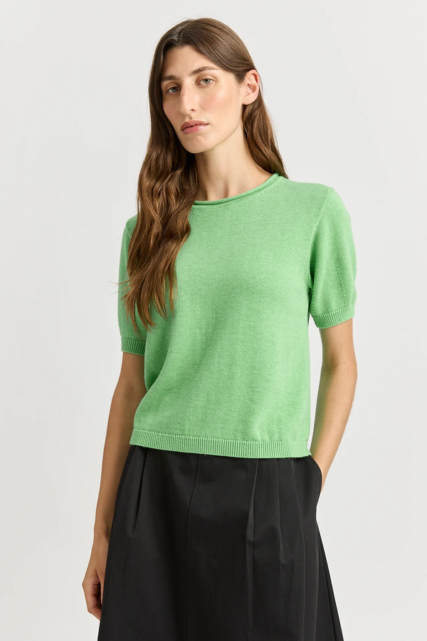 SHORT SLEEVE KNIT in Agave by Toorallie