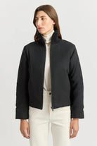 PADDED WOOL JACKET in Black by Toorallie 