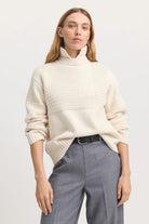 TEXTURED STITCH FUNNEL in Ivory by Toorallie