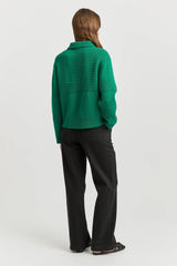 TEXTURED STITCH FUNNEL in Lush Green by Toorallie