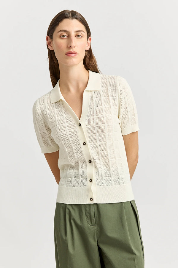 SHORT SLEEVE KNIT in Jute by Toorallie