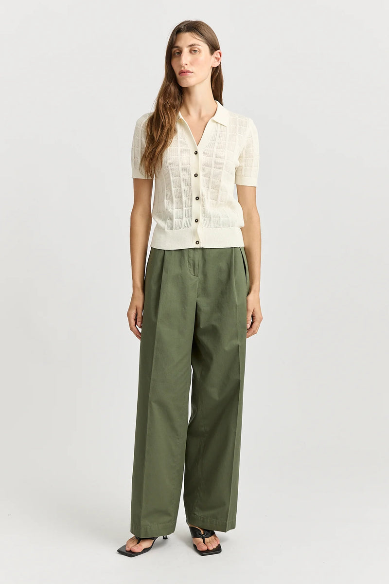 SHORT SLEEVE KNIT in Jute by Toorallie