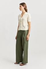 SHORT SLEEVE KNIT in Jute by Toorallie