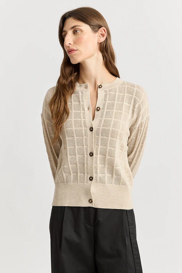 TEXTURED STITCH FUNNEL in Ivory by Toorallie