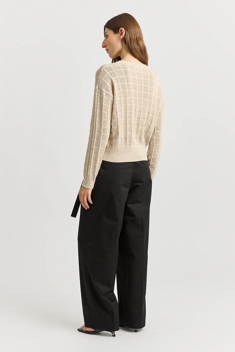 TEXTURED STITCH FUNNEL in Ivory by Toorallie