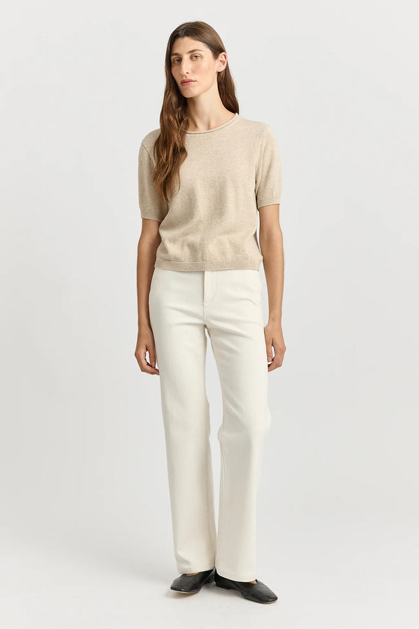 SHORT SLEEVE KNIT in Jute by Toorallie