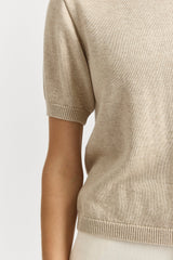 SHORT SLEEVE KNIT in Jute by Toorallie