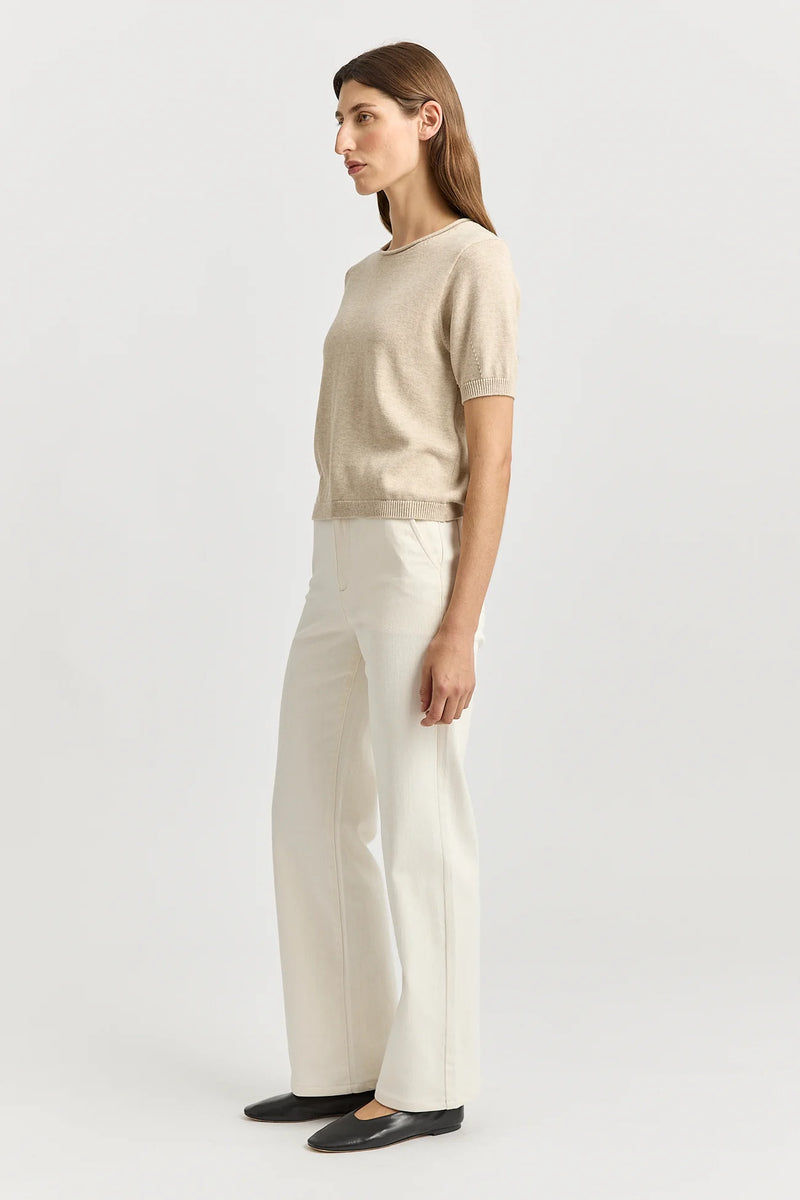 SHORT SLEEVE KNIT in Jute by Toorallie