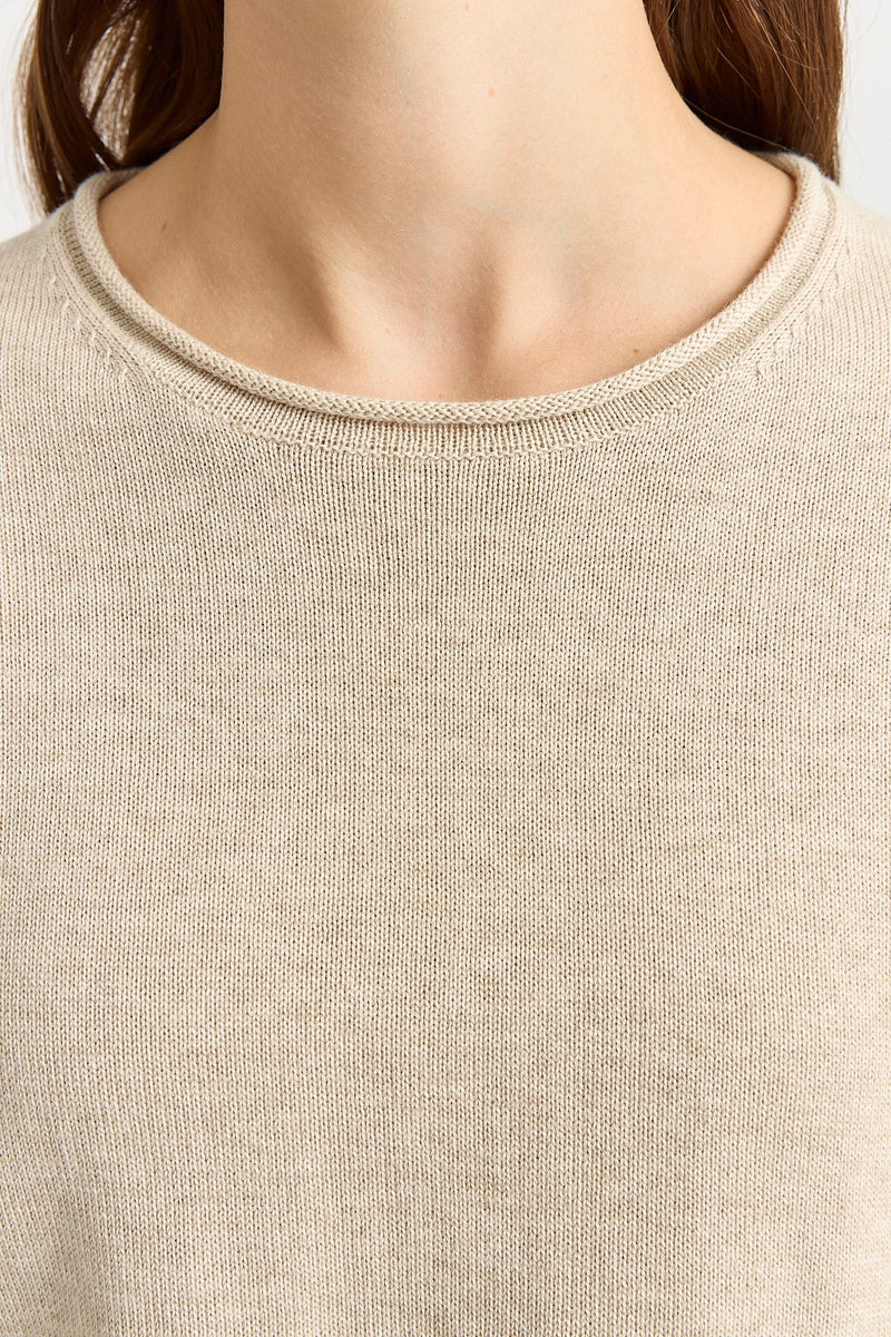 SHORT SLEEVE KNIT in Jute by Toorallie