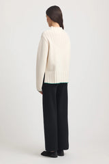 WIDE RIB MOCK NECK in Ivory by Toorallie
