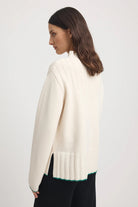 WIDE RIB MOCK NECK in Ivory by Toorallie