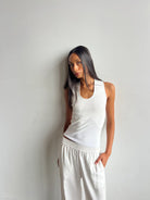 TROPEA TOP in Rice White by Mael Brand