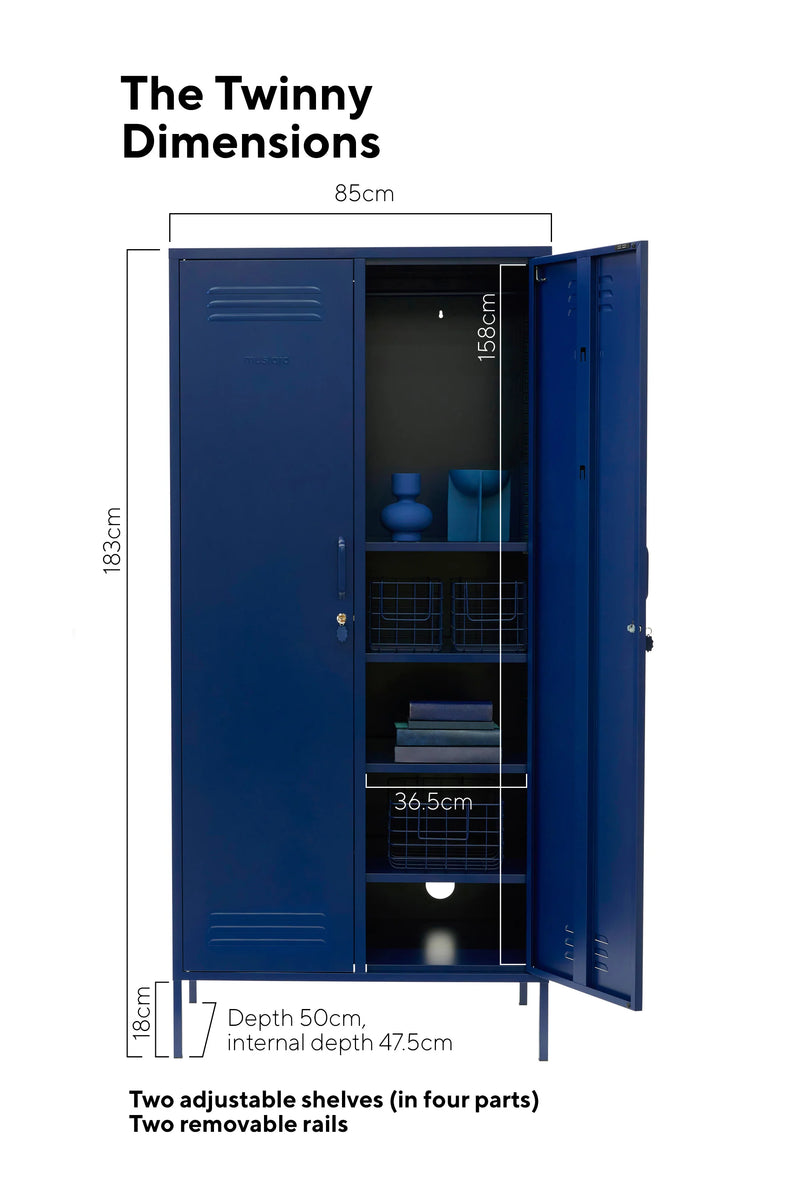 The Twinny Locker in Navy by MUSTARD MADE