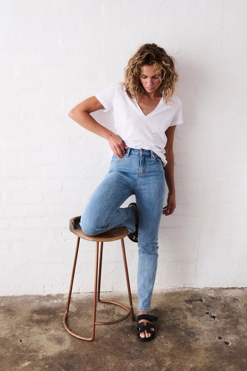 VACAY JEAN | Long 70s Blue