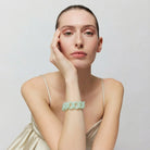 FLAT CHAIN BRACELET in Opaline Mint by Vanessa Baroni