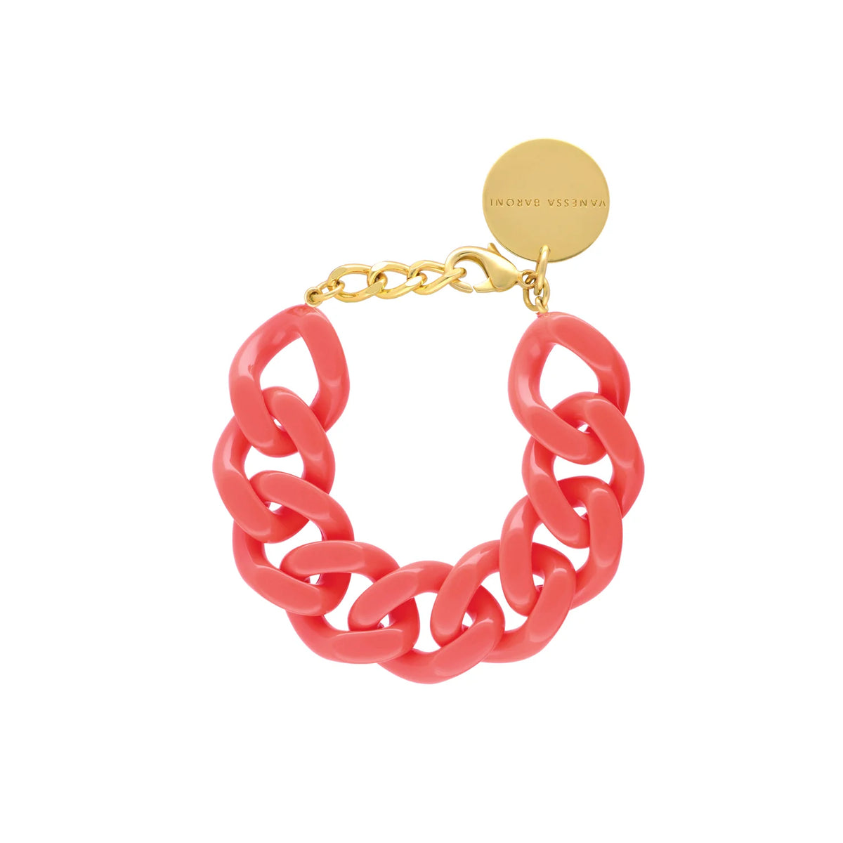 FLAT CHAIN BRACELET in Flamingo by Vanessa Baroni