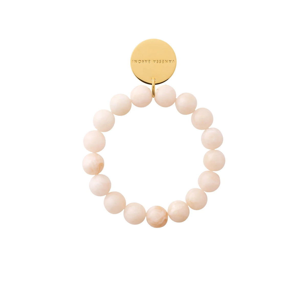 MINI BEADS FLEX BRACELET in Latte Marble by Vanessa Baroni