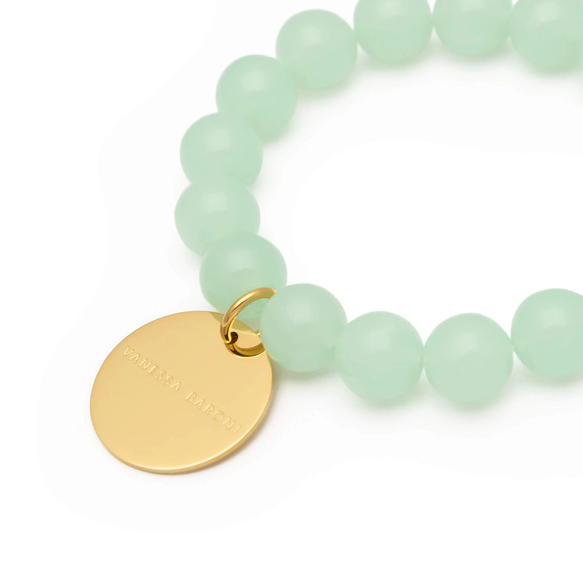 MINI BEADS FLEX BRACELET in Opaline Mint by Vanessa Baroni 